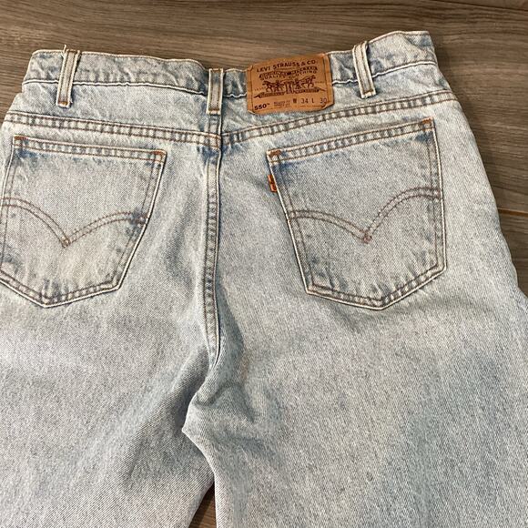 Vtg 1995 Levis 550 Jeans Size 34 Relaxed Fit Orange Tab Workwear Actual 32x30 - Picture 15 of 16
